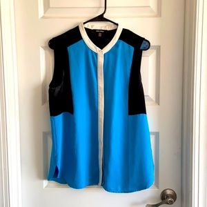 Nine West Colorblock Sleeveless Blouse